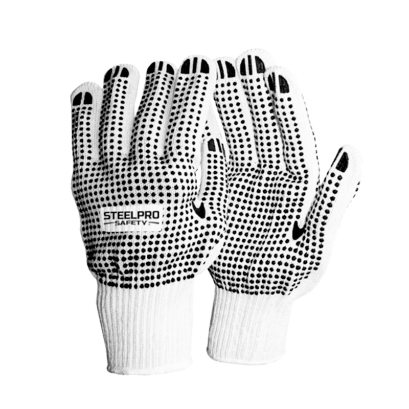 25. Guante de hilo con puntos de PVC